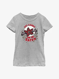 Stranger Things Eat Or Be Eaten Youth Girls T-Shirt