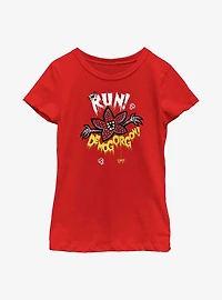 Stranger Things Run Away Youth Girls T-Shirt