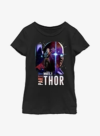 Marvel What If...? Watcher Party Thor Youth Girls T-Shirt