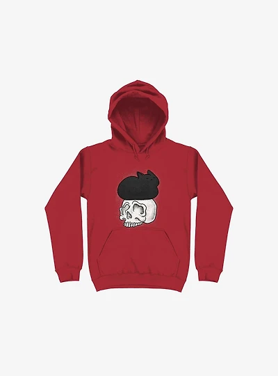 Cat Skull Red Hoodie