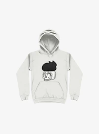 Cat Skull White Hoodie