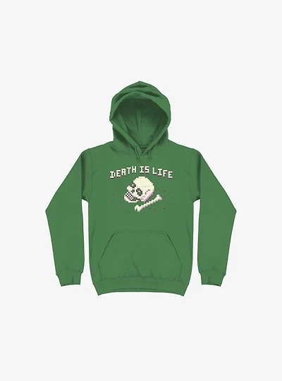 Death Is Life Skull Kelly Green Hoodie
