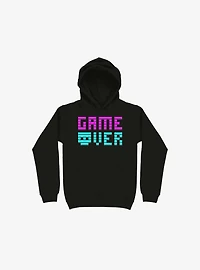 Game Over Skull Black Hoodie