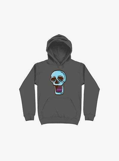 Modern Skull Asphalt Grey Hoodie