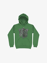 Skeleton Rib Tropical Kelly Green Hoodie