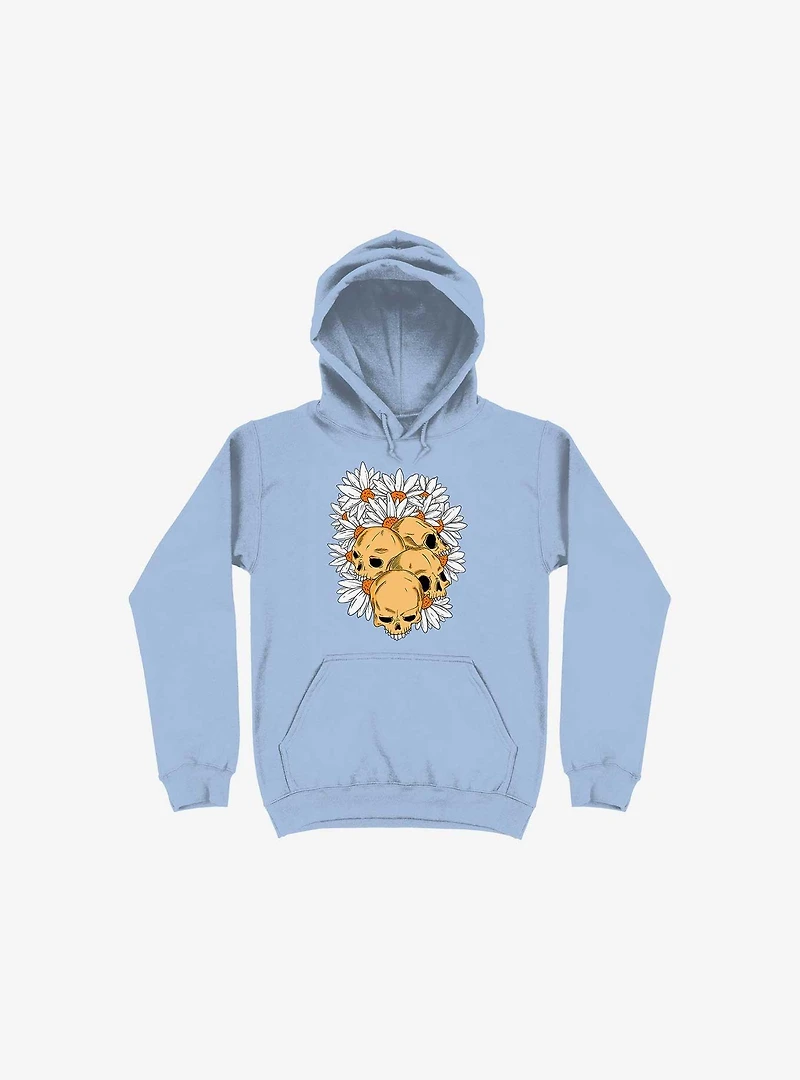 Skull Have Chance Light Blue Hoodie