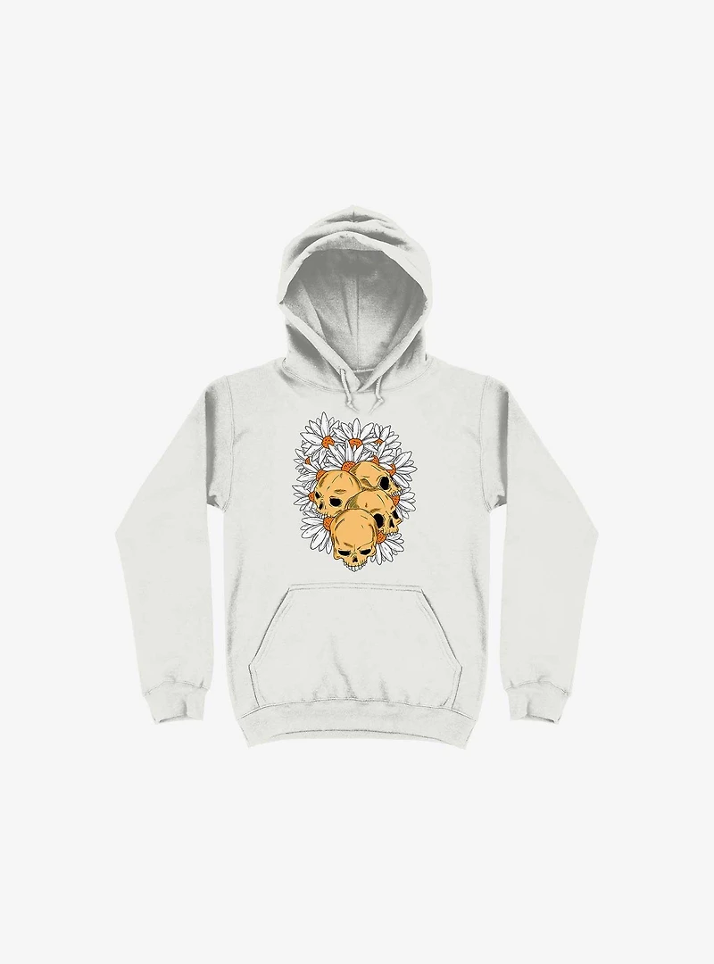 Skull Have Chance White Hoodie