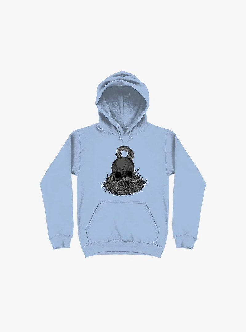 Snake & Skull Light Blue Hoodie