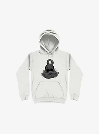 Snake & Skull White Hoodie
