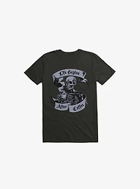 Beans & Bones Coffee Skeleton Black T-Shirt