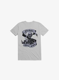 Beans & Bones Coffee Skeleton Ice Grey T-Shirt
