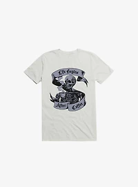 Beans & Bones Coffee Skeleton White T-Shirt