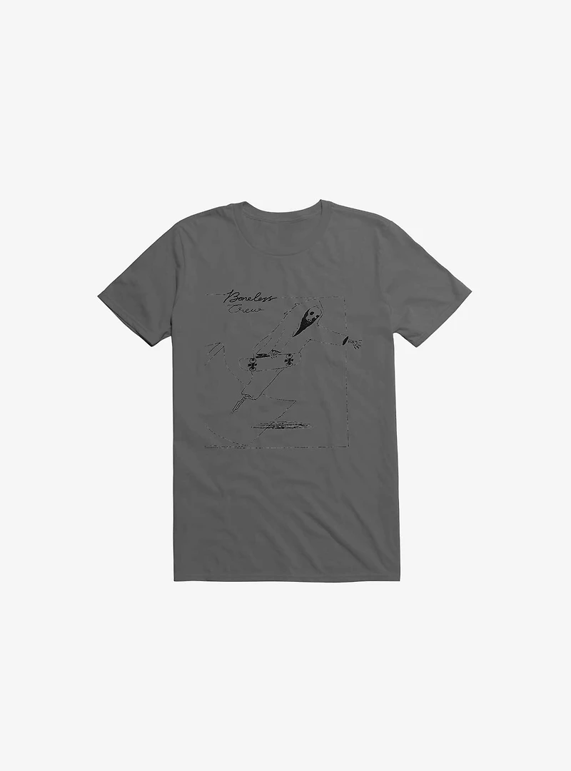 Boneless Crew Skater Skeleton Asphalt Grey T-Shirt