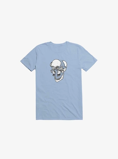 Dynamical Skull Light Blue T-Shirt