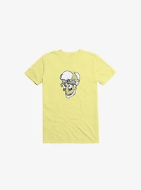 Dynamical Skull Corn Silk Yellow T-Shirt