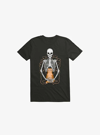 I Wish Was My Cat Skeleton Black T-Shirt