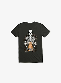 I Wish Was My Cat Skeleton Black T-Shirt