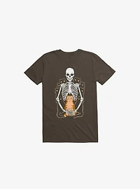 I Wish Was My Cat Skeleton Brown T-Shirt