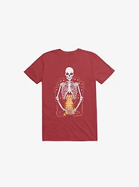 I Wish Was My Cat Skeleton Red T-Shirt