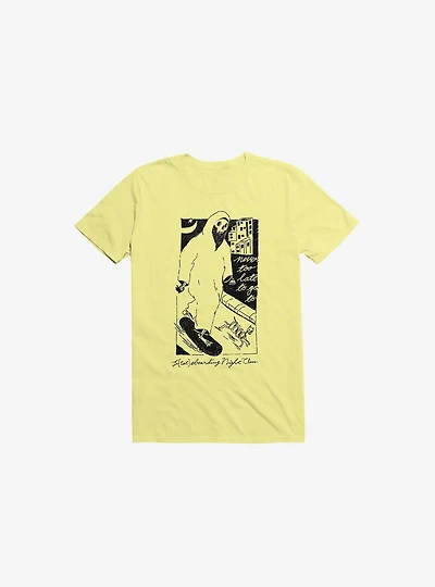 Nightclashh Skateboard Corn Silk Yellow T-Shirt