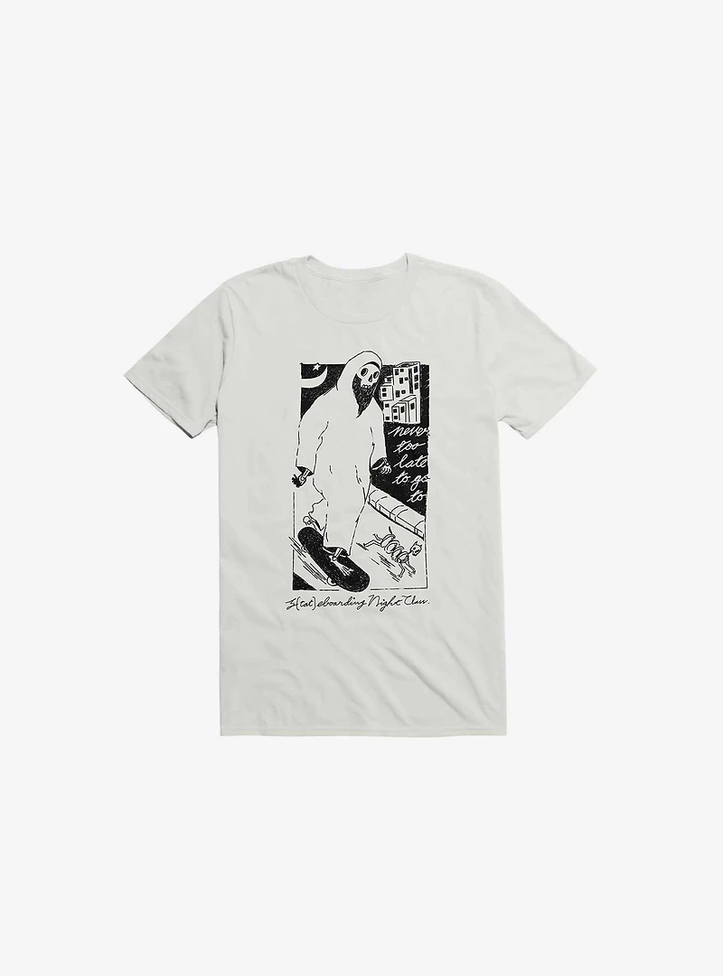 Nightclashh Skateboard White T-Shirt