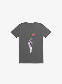 The Dead Rose Skeleton Hand Asphalt Grey T-Shirt