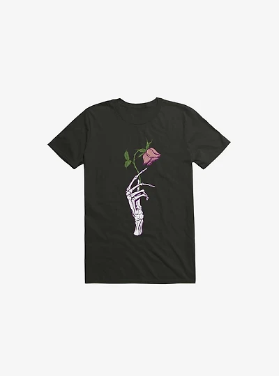 The Dead Rose Skeleton Hand Black T-Shirt