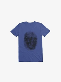 Unique And Equal Skull Fingerprint Royal Blue T-Shirt
