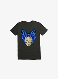 Wings Of Death Butterfly Skull Black T-Shirt