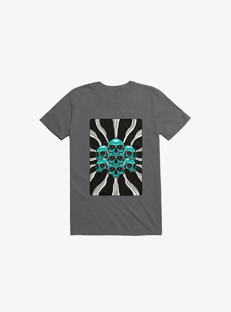 Pile Of Bones Skull Asphalt Grey T-Shirt