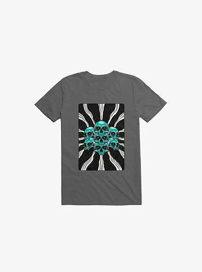Pile Of Bones Skull Asphalt Grey T-Shirt