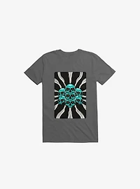 Pile Of Bones Skull Asphalt Grey T-Shirt