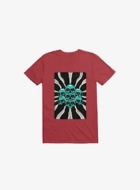 Pile Of Bones Skull Red T-Shirt