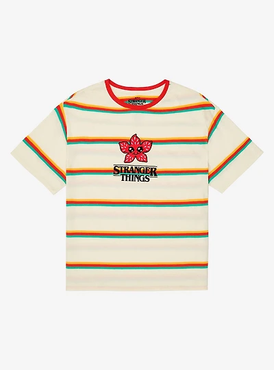 Stranger Things Chibi Demogorgon Striped Women’s T-Shirt - BoxLunch Exclusive