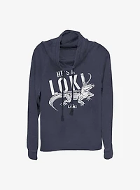Marvel Loki Alligator Timeline Girls Cowlneck Long-Sleeve T-Shirt