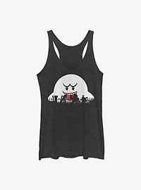 Nintendo Mario Halloween Silhouettes Girls Tank