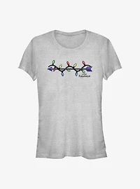 Marvel Hawkeye Arrow Xmas Lights Logo Girls T-Shirt