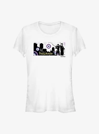 Marvel Hawkeye City Stencil Graphic Girls T-Shirt