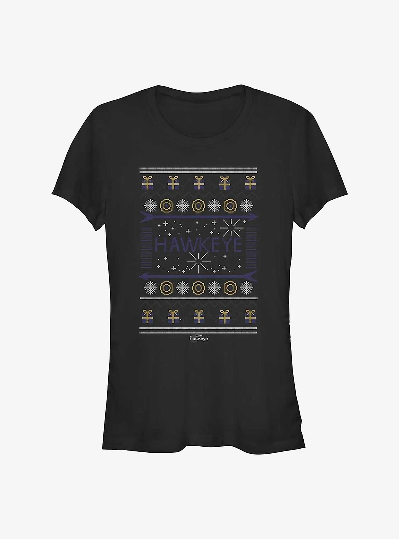 Marvel Hawkeye Christmas Sweater Girls T-Shirt