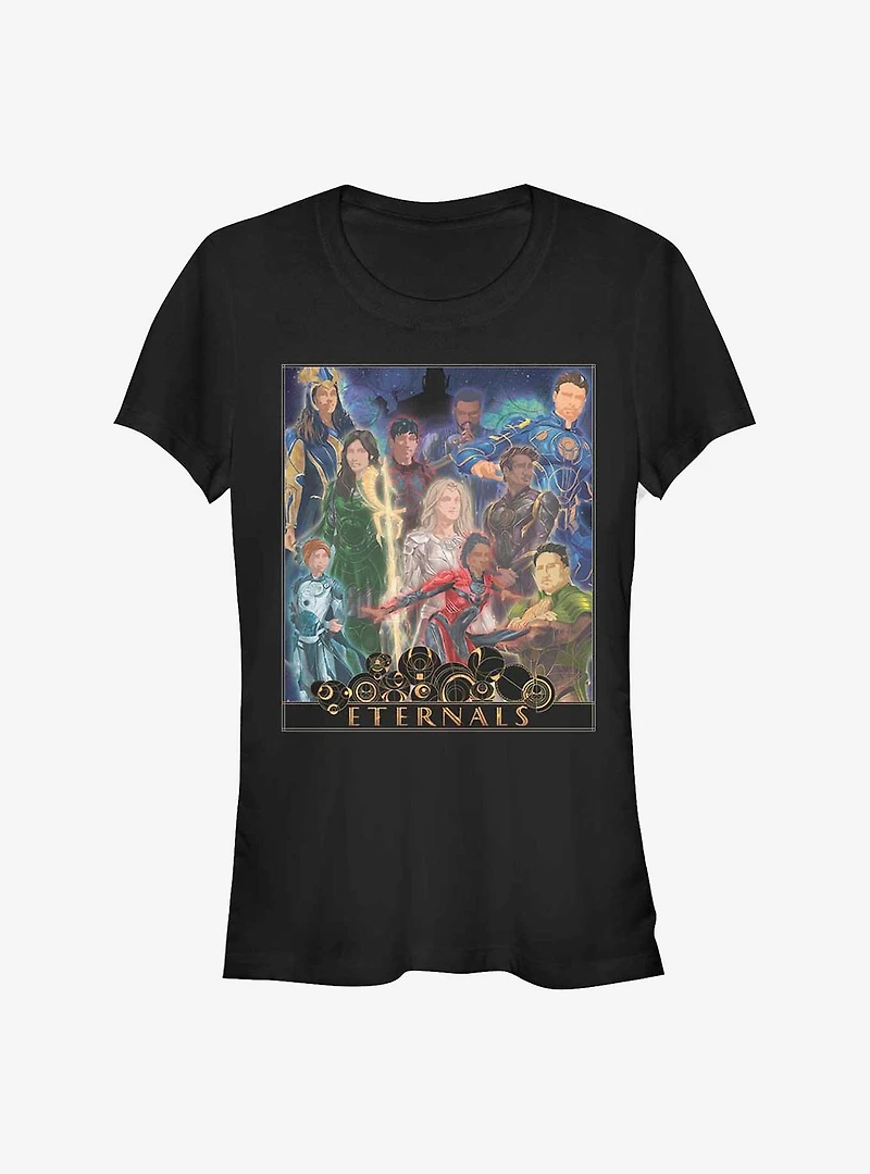 Marvel Eternals Gold Frame Poster Girls T-Shirt