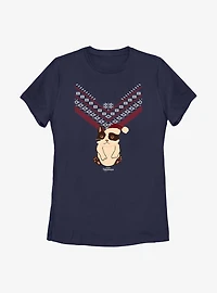 Marvel Hawkeye Cat Sweater Pattern Womens T-Shirt