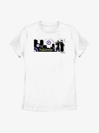 Marvel Hawkeye City Stencil Graphic Womens T-Shirt