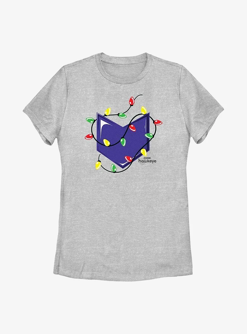 Marvel Hawkeye Christmas Lights Logo Womens T-Shirt