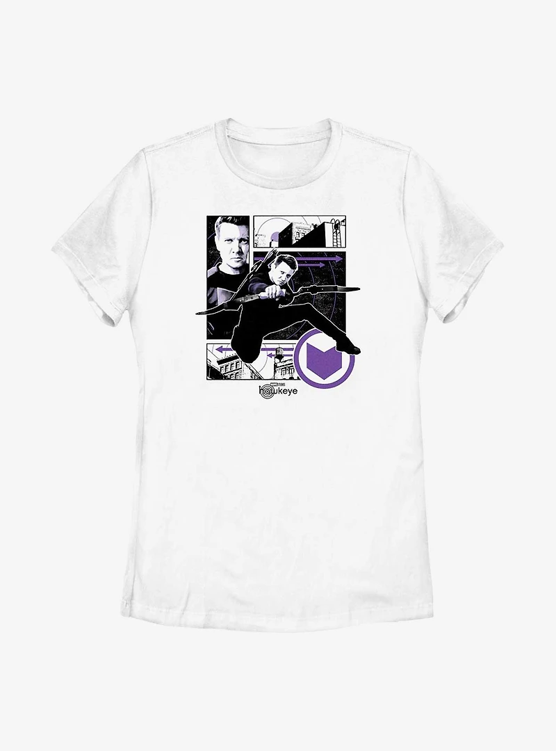 Marvel Hawkeye Graphic Panels Womens T-Shirt