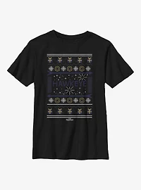 Marvel Hawkeye Christmas Sweater Pattern Youth T-Shirt