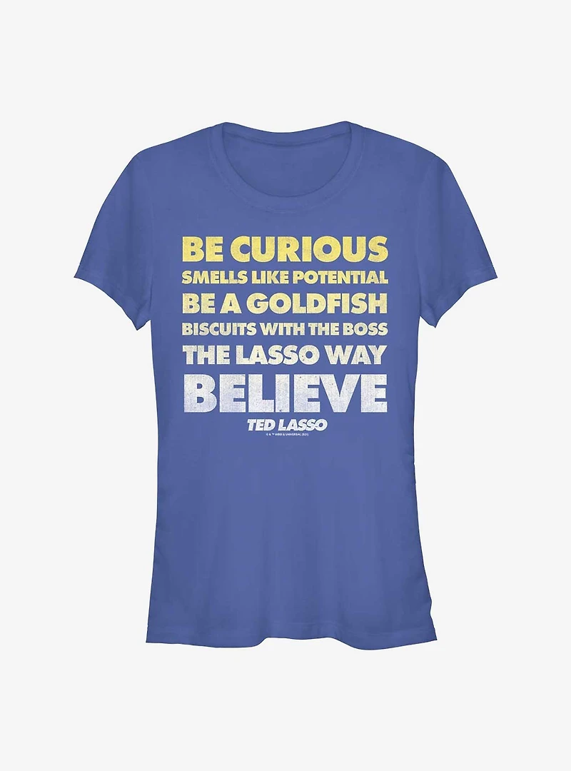 Ted Lasso Quote Stack Girls T-Shirt