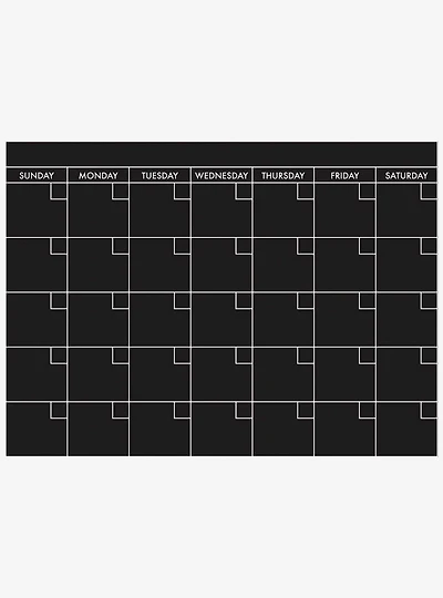 Chalk Calendar Peel & Stick Giant Wall Decal