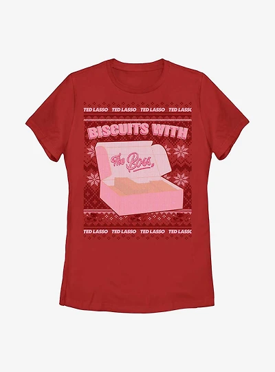 Ted Lasso Biscuits Ugly Sweater Womens T-Shirt