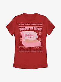 Ted Lasso Biscuits Ugly Sweater Womens T-Shirt