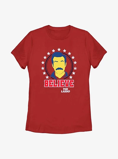 Ted Lasso Believe Stars Womens T-Shirt